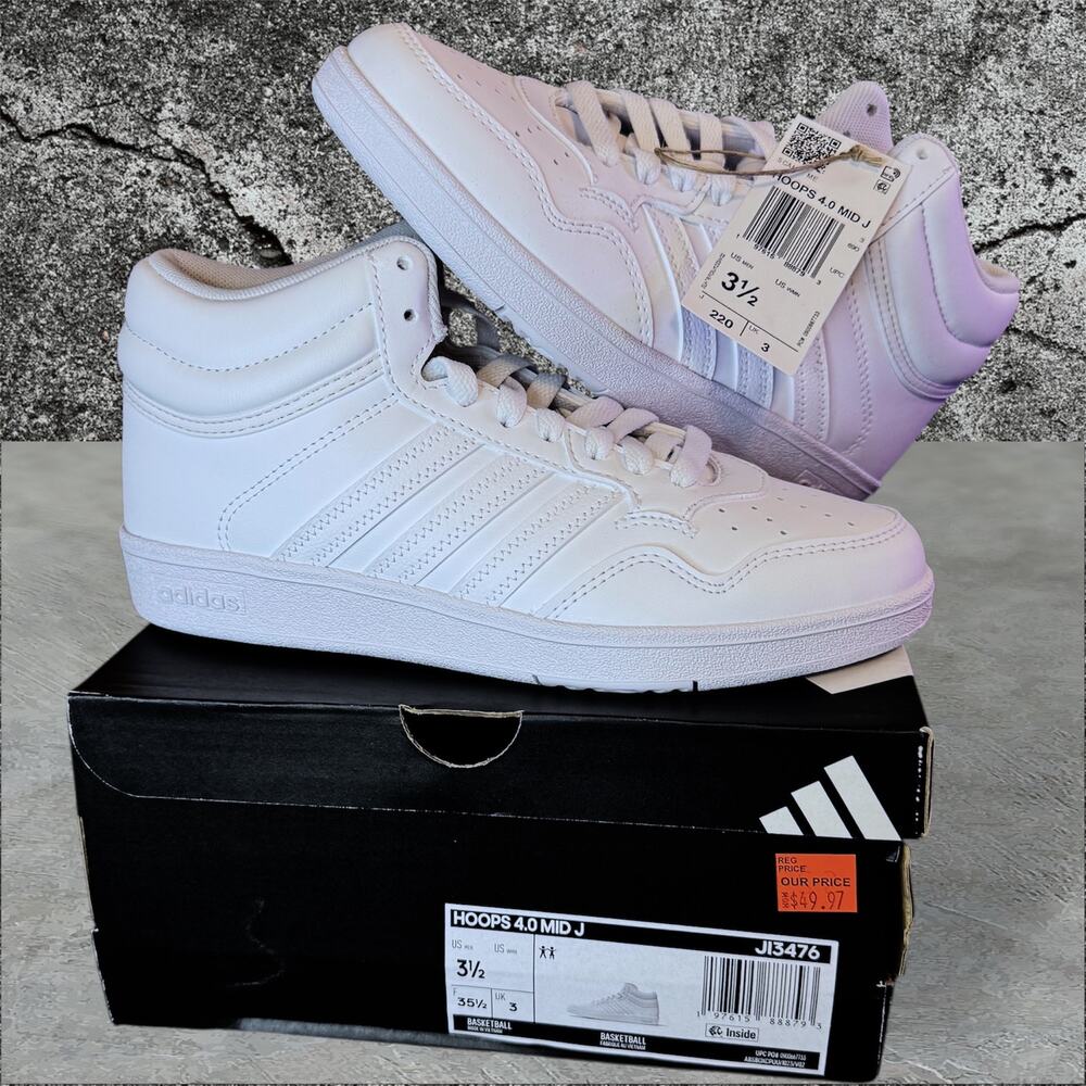 •NWT• Adidas HOOPS 4.0 MID J BASKETBALL Shoes
US MENS 3.5 / 4.5W